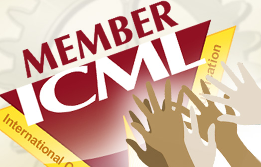 Hands reaching for ICML Member logo